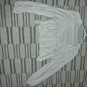 Cream Long Sleeve Top